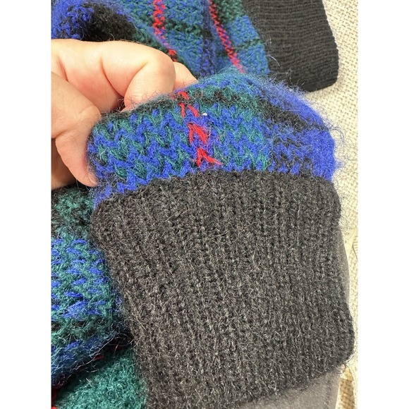 Vtg IB Diffusion Sweater Womens XS Plaid‎ Wool Mohair Blend Cardigan 80s 90s - Picture 11 of 11